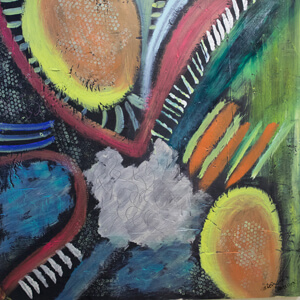 Манго. 90x90, Акрил, ДСП, 2020 год